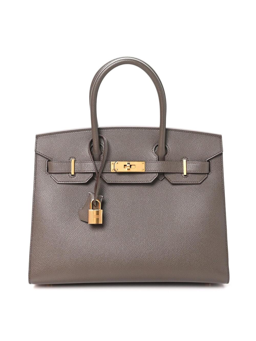 Hermes Epsom Birkin Sellier 30 Etain #343478H24B